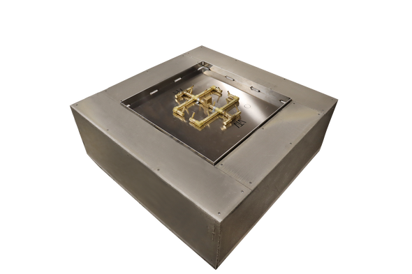 Ready to Finish Warming Trends DIY Fire Pit Kit 48 inch x 48 inch Square - Natural Gas or LP - FS4848 Fire Pits The Fire Pit Store 1