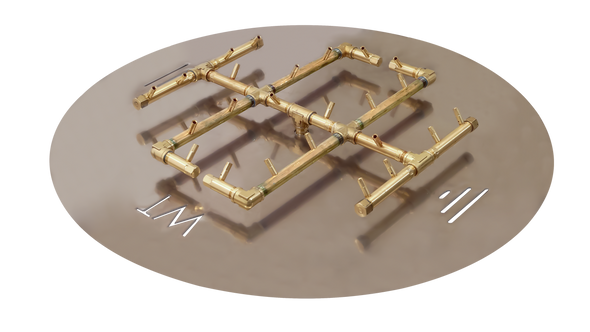 Warming Trends Crossfire Manual Lit System 290K BTU Natural Gas or LP Burner 36" Plate - Fittings - CFB290LPALPL36CDFLKV34FIT250 Fire Pit Gas Burner The Fire Pit Store Warming Trends Crossfire Manual Lit System 290K BTU Natural Gas or LP Burner 36" Plate - Fittings - CFB290LPALPL36CDFLKV34FIT250 Fire Pit Gas Burner The Fire Pit Store