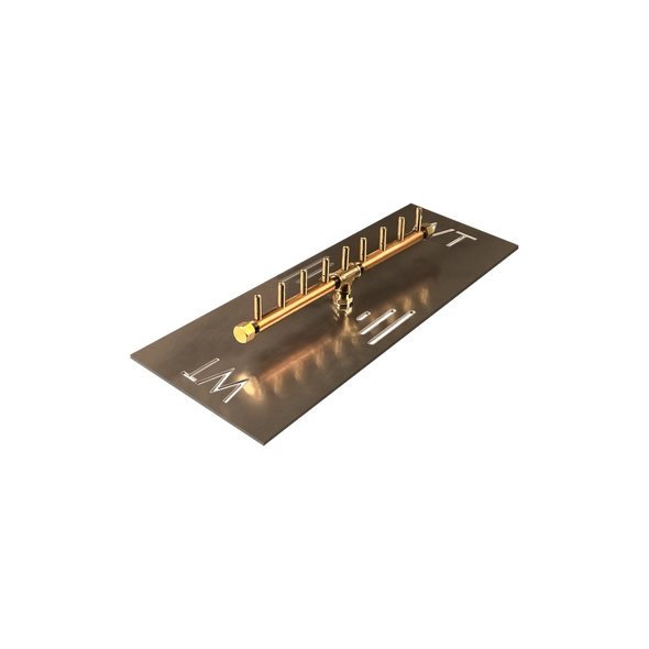 Warming Trends Crossfire 90K BTU Linear Brass 18” Burner System - Pan - Key Valve Kit Fire Pit Gas Burner The Fire Pit Store Warming Trends Crossfire 90K BTU Linear Brass 18” Burner System - Pan - Key Valve Kit Fire Pit Gas Burner The Fire Pit Store