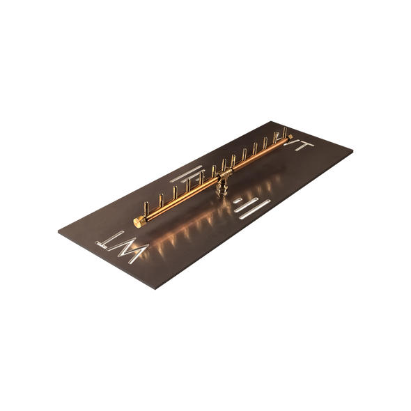 Warming Trends Crossfire 130K BTU Linear Brass 26” Burner System - Pan - Key Valve Kit Fire Pit Gas Burner The Fire Pit Store Warming Trends Crossfire 130K BTU Linear Brass 26” Burner System - Pan - Key Valve Kit Fire Pit Gas Burner The Fire Pit Store