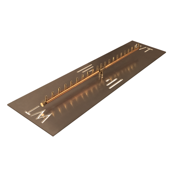 Warming Trends Crossfire 210K BTU Linear Brass 42” Burner System - Pan - Key Valve Kit Fire Pit Gas Burner The Fire Pit Store Warming Trends Crossfire 210K BTU Linear Brass 42” Burner System - Pan - Key Valve Kit Fire Pit Gas Burner The Fire Pit Store