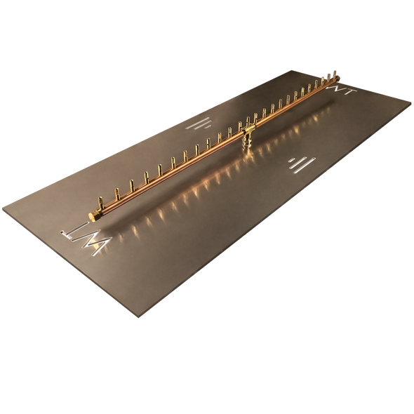 Warming Trends Crossfire 250K BTU Linear Brass 50” Burner System - Pan - Key Valve Kit Fire Pit Gas Burner The Fire Pit Store Warming Trends Crossfire 250K BTU Linear Brass 50” Burner System - Pan - Key Valve Kit Fire Pit Gas Burner The Fire Pit Store
