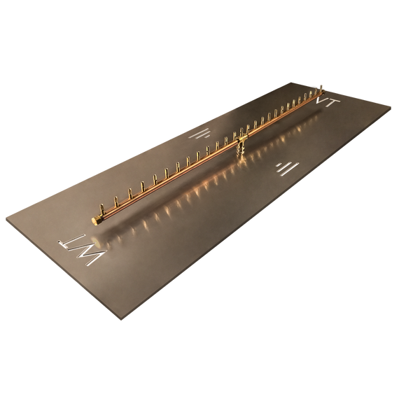 Warming Trends Crossfire 270K BTU Linear Brass 54” Burner System - Pan - Key Valve Kit Fire Pit Gas Burner The Fire Pit Store Warming Trends Crossfire 270K BTU Linear Brass 54” Burner System - Pan - Key Valve Kit Fire Pit Gas Burner The Fire Pit Store
