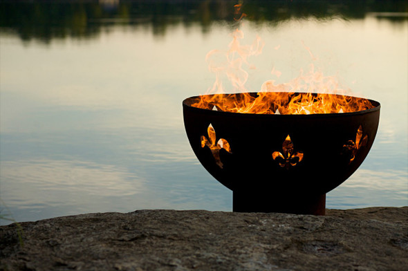 Fire Pit Art 36" Fleur de Lis Lily Flower Natural Gas or LP Gas - FDLGAS Fire Pits The Fire Pit Store Fire Pit Art 36" Fleur de Lis Lily Flower Natural Gas or LP Gas - FDLGAS Fire Pits The Fire Pit Store