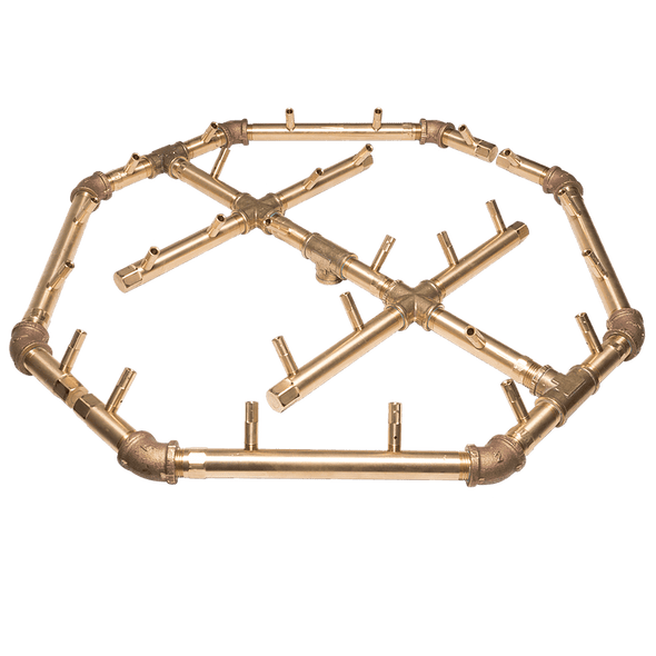 Warming Trends Crossfire 280K BTU Octagonal Natural Gas or LP Burner System 30" Plate with Hose and Key Valve - CFBO280ALPL30CDFLKV34FIT250 Fire Pit Gas Burner Systems The Fire Pit Store Warming Trends Crossfire 280K BTU Octagonal Natural Gas or LP Burner System 30" Plate with Hose and Key Valve - CFBO280ALPL30CDFLKV34FIT250 Fire Pit Gas Burner Systems The Fire Pit Store