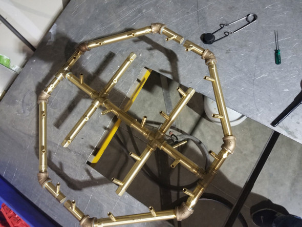 Warming Trends Crossfire 280K BTU Octagonal Natural Gas or LP Burner System 30" Plate with Hose and Key Valve - CFBO280ALPL30CDFLKV34FIT250 Fire Pit Gas Burner Systems The Fire Pit Store Warming Trends Crossfire 280K BTU Octagonal Natural Gas or LP Burner System 30" Plate with Hose and Key Valve - CFBO280ALPL30CDFLKV34FIT250 Fire Pit Gas Burner Systems The Fire Pit Store