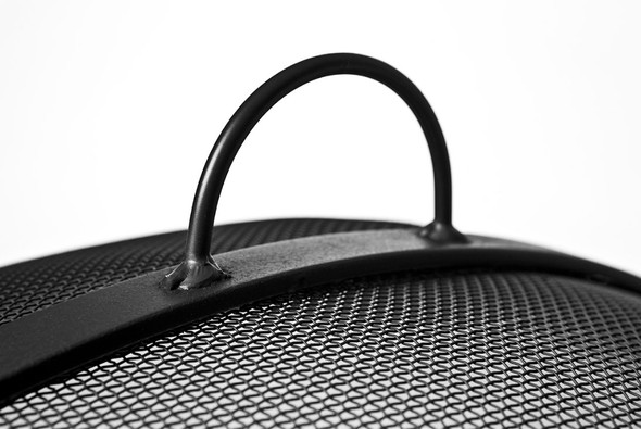 42 inch Hybrid Mesh Spark Guard - Stainless Steel Mesh - Carbon Steel Straps Fire Pit Screens and Spark Guards The Fire Pit Store