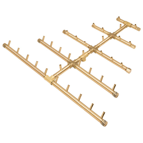 Warming Trends Crossfire 330 BTU Triangular CROSSFIRE™ Brass Burner - CFBTRI330 Fire Pit Gas Burner The Fire Pit Store Warming Trends Crossfire 330 BTU Triangular CROSSFIRE™ Brass Burner - CFBTRI330 Fire Pit Gas Burner The Fire Pit Store