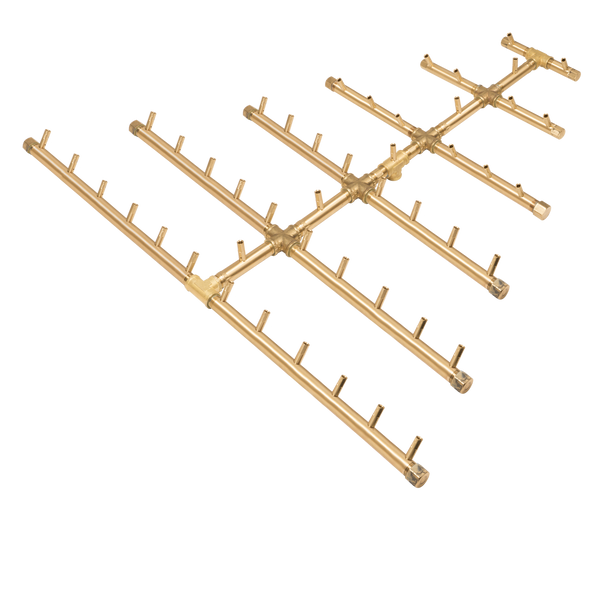 Warming Trends Crossfire 470 BTU Triangular CROSSFIRE™ Brass Burner - CFBTRI470 Fire Pit Gas Burner The Fire Pit Store Warming Trends Crossfire 470 BTU Triangular CROSSFIRE™ Brass Burner - CFBTRI470 Fire Pit Gas Burner The Fire Pit Store