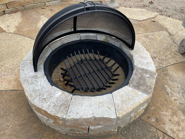 Pivot Spark Screen For 36" Diameter Fire Pit - Carbon Steel 4