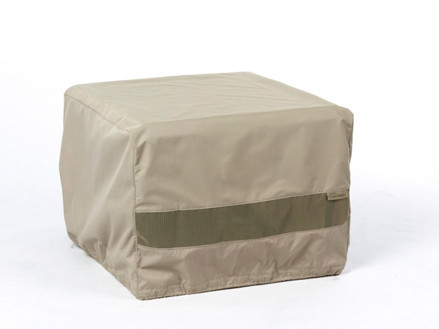 Square Fire Pit Cover Durable Khaki - Charcoal - 42W x 42D x 25H - F38 Fire Pit Covers The Fire Pit Store