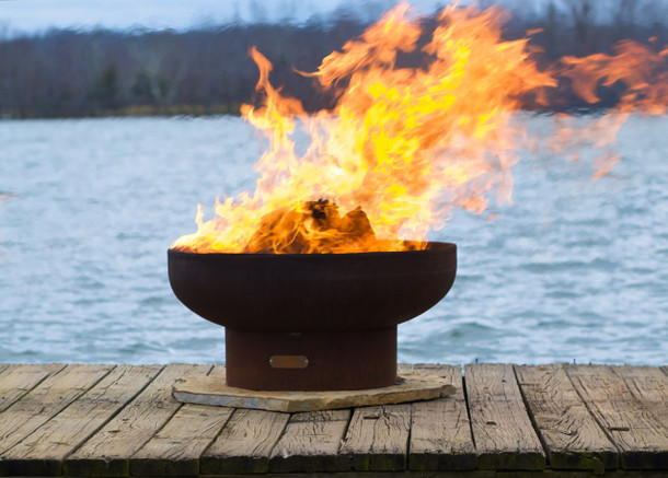 Fire Pit Art 36" Low Boy - Low Minimalist Retro Fire Pit - LB Fire Pits The Fire Pit Store