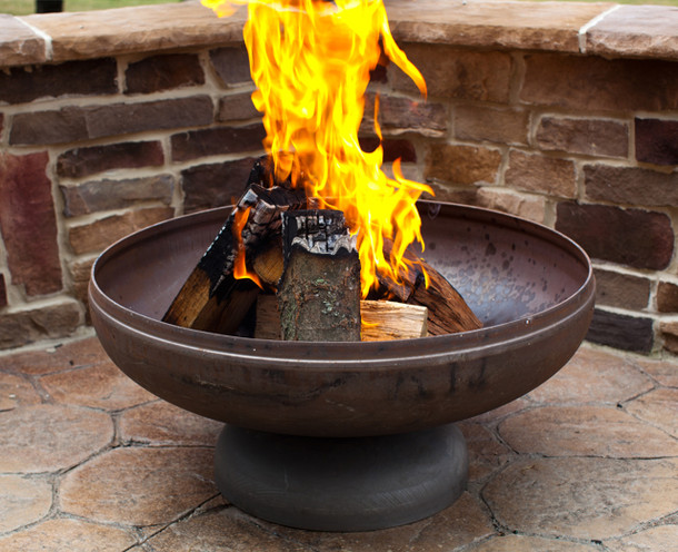 Ohio Flame Patriot 30" Diameter Fire Pit Natural Steel - OF30FPNSF Fire Pits The Fire Pit Store