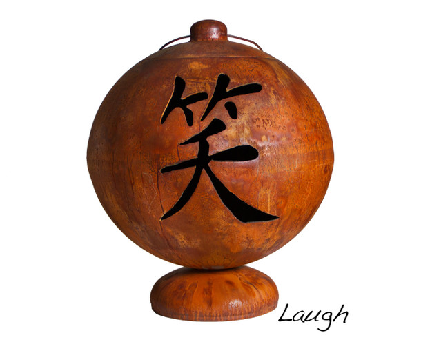 Ohio Flame 30 inch Live, Laugh, Love Fire Globe Japanese Fire Pit - Patina Finish - OF30FGLLL Iron Fire Pit - Steel Fire Pit The Fire Pit Store Ohio Flame 30 inch Live, Laugh, Love Fire Globe Japanese Fire Pit - Patina Finish - OF30FGLLL Iron Fire Pit - Steel Fire Pit The Fire Pit Store