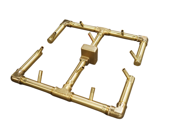 Warming Trends Crossfire Burner 120K BTU Natural Gas or LP Burner and 24" Plate Version 1 - CFB120-ALPL24V1 Fire Pit Gas Burner The Fire Pit Store