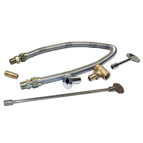 3/4" Flex Line and 3/4” Key Valve For Gas Burners - FLKV34 - FK1 Fire Pit Gas Burner Line - Valves - Keys The Fire Pit Store