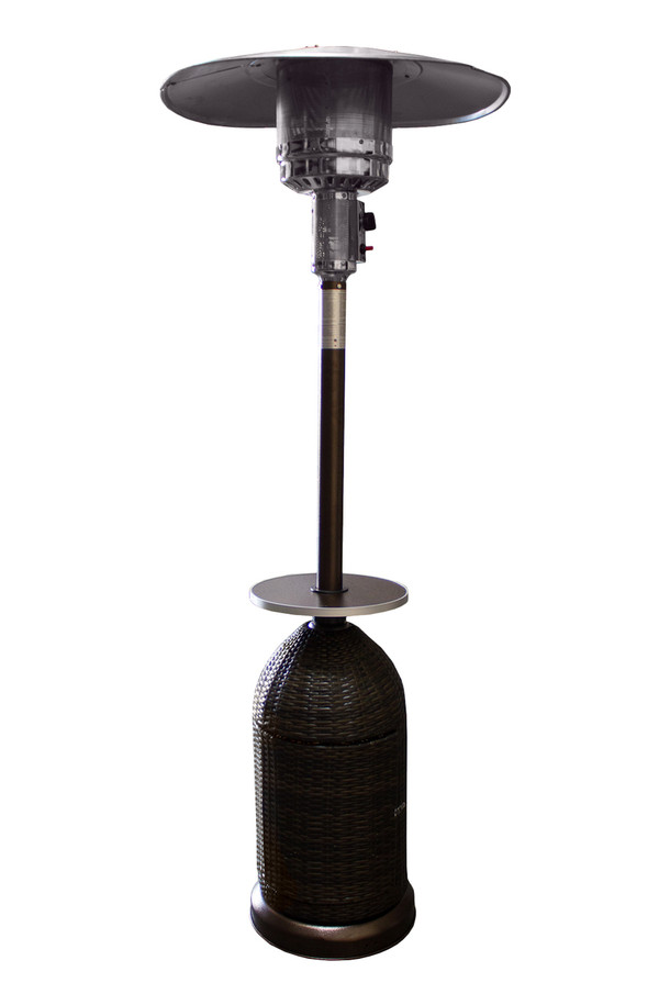 TFPS Patio Heaters 87" Tall Outdoor Resin Wicker Patio Heater with Table- TFPS-HLDS01-WHDK Patio Heater The Fire Pit Store