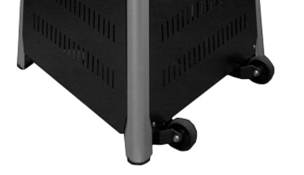 TFPS Patio Heaters 94" Tall Commercial Triangle Glass Tube Heater-Matte Black Patio Heater - TFPS-HLDS01-CGTPC Patio Heater The Fire Pit Store