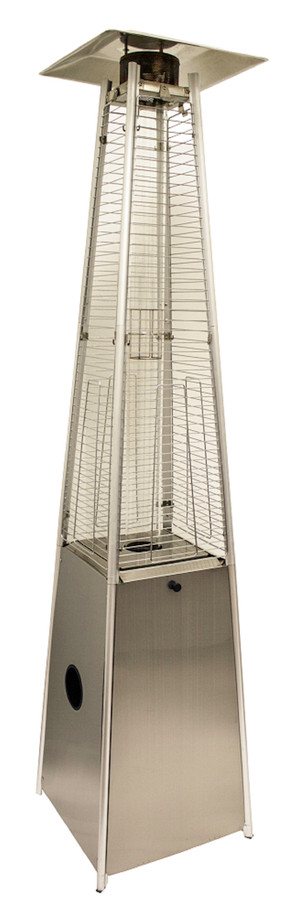 TFPS Patio Heaters 91" Tall Commercial Triangle Glass Tube Heater - Stainless Steel Patio Heater - TFPS-HLDS01-GTSS Patio Heater The Fire Pit Store TFPS Patio Heaters 91" Tall Commercial Triangle Glass Tube Heater - Stainless Steel Patio Heater - TFPS-HLDS01-GTSS Patio Heater The Fire Pit Store