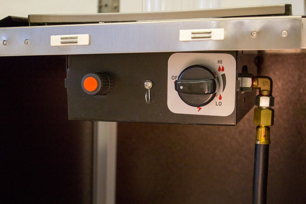 TFPS Patio Heaters 91" Tall Commercial Triangle Glass Tube Heater - Hammered Bronze Patio Heater - TFPS-HLDS01-GTHG Patio Heater The Fire Pit Store 3