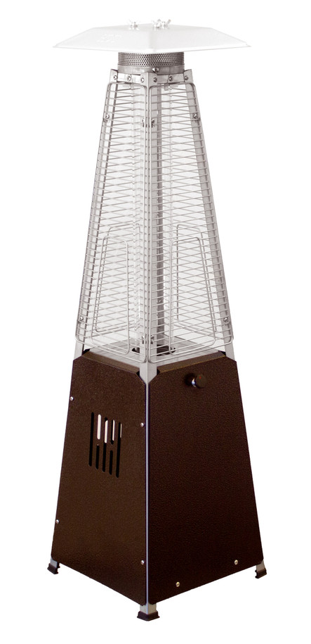 TFPS Patio Heaters 39" Tall Table Top Glass Tube Heater - Hammered Bronze Patio Heater - TFPS-HLDS032-GTTHG Patio Heater The Fire Pit Store