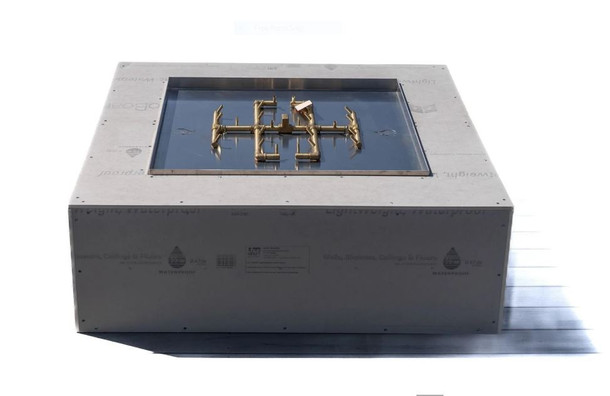 Ready to Finish Warming Trends DIY Fire Pit Kit 48 inch x 48 inch Square - Natural Gas or LP - FS4848 Fire Pits The Fire Pit Store 3