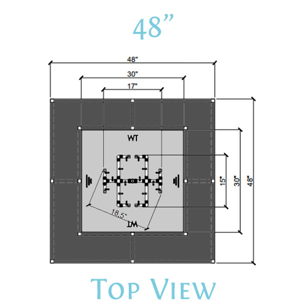 Ready to Finish Warming Trends DIY Fire Pit Kit 48 inch x 48 inch Square - Natural Gas or LP - FS4848 Fire Pits The Fire Pit Store Ready to Finish Warming Trends DIY Fire Pit Kit 48 inch x 48 inch Square - Natural Gas or LP - FS4848 Fire Pits The Fire Pit Store