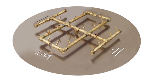 Warming Trends Crossfire Manual Lit System 290K BTU Natural Gas or LP Burner 36" Plate - Fittings - CFB290LPALPL36CDFLKV34FIT250 Fire Pit Gas Burner The Fire Pit Store Warming Trends Crossfire Manual Lit System 290K BTU Natural Gas or LP Burner 36" Plate - Fittings - CFB290LPALPL36CDFLKV34FIT250 Fire Pit Gas Burner The Fire Pit Store