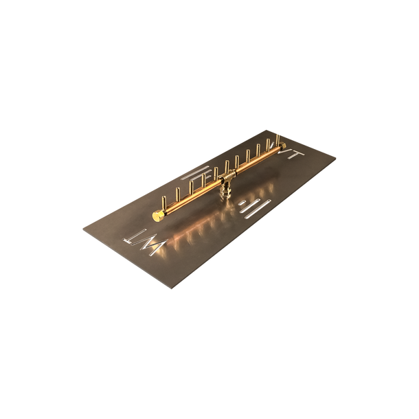 Warming Trends Crossfire 110K BTU Linear Brass 22” Burner System Fire Pit Gas Burner The Fire Pit Store