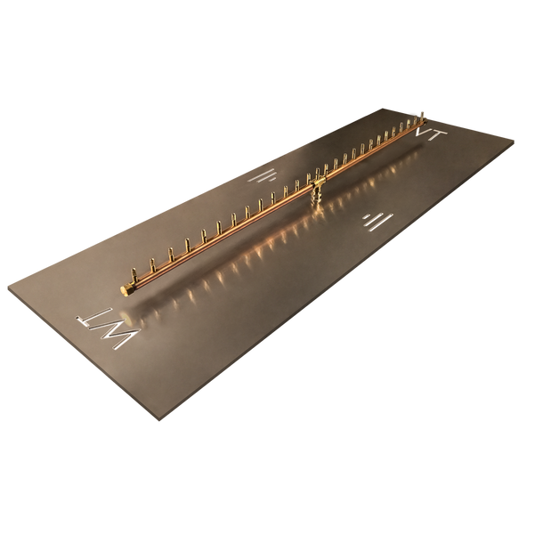 Warming Trends Crossfire 270K BTU Linear Brass 54” Burner System - Pan - Key Valve Kit Fire Pit Gas Burner The Fire Pit Store Warming Trends Crossfire 270K BTU Linear Brass 54” Burner System - Pan - Key Valve Kit Fire Pit Gas Burner The Fire Pit Store