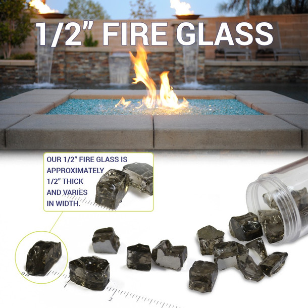 1/2 inch Bronze Reflecting Premium Fire Glass Fire Pit Fire Glass The Fire Pit Store