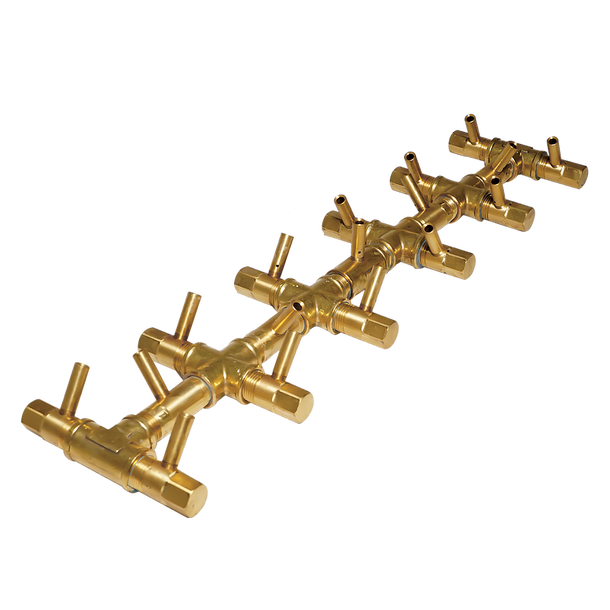 Warming Trends Crossfire CFBT170 - 5” x 22” Tree-Style Brass Burner System Fire Pit Gas Burner The Fire Pit Store