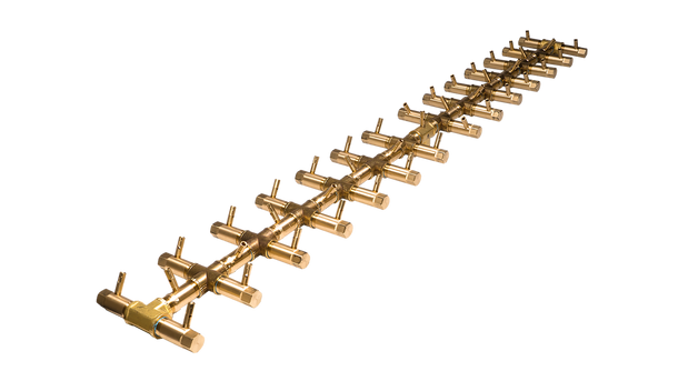 Warming Trends Crossfire CFBT410 - 8” x 60.5” Tree-Style Brass Burner System Fire Pit Gas Burner The Fire Pit Store