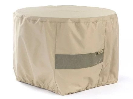 Round Fire Pit Cover - Durable Khaki or Charcoal - 24 inches x 18 inches - 711 Fire Pit Covers The Fire Pit Store
