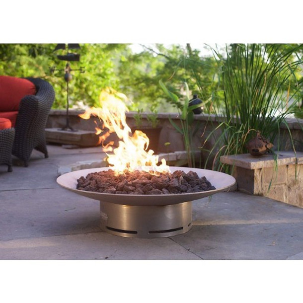 Fire Pit Art Bella Vita 70" Stainless Steel Natural Gas or LP Gas Fire Pit - BV70GAS Artistic Fire Pits The Fire Pit Store 6