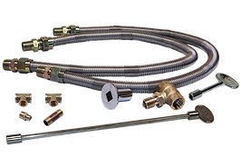 Warming Trends Cross Fire Burner Push Button Ignition System - Flex Line and Key Valve PBIK3.0MBRDFLKV34FIT250 Fire Pit Gas Electronic Ignition Systems The Fire Pit Store 2