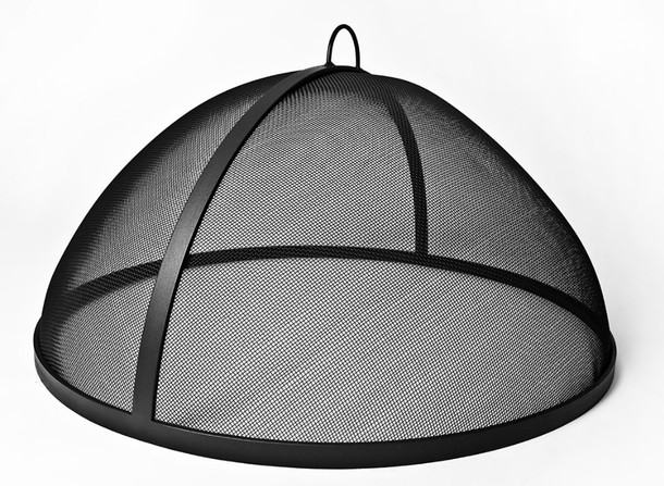 42 inch Hybrid Mesh Spark Guard - Stainless Steel Mesh - Carbon Steel Straps Fire Pit Screens and Spark Guards The Fire Pit Store
