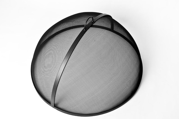42 inch Hybrid Mesh Spark Guard - Stainless Steel Mesh - Carbon Steel Straps Fire Pit Screens and Spark Guards The Fire Pit Store