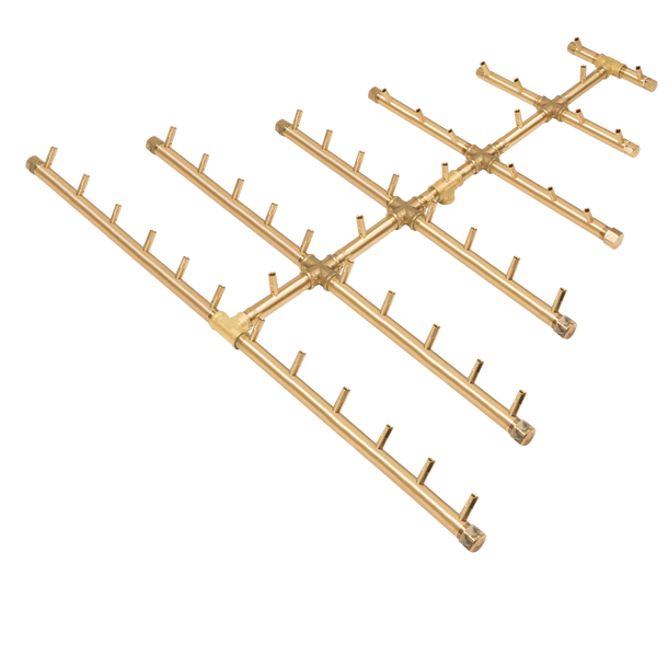 Warming Trends Crossfire 470 BTU Triangular CROSSFIRE™ Brass Burner - CFBTRI470 Fire Pit Gas Burner The Fire Pit Store