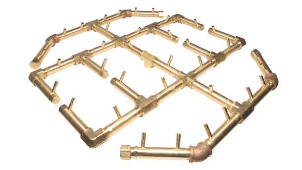 Warming Trends Crossfire 360K BTU Octagonal Natural Gas or LP Burner System- CFBO360ALPL42CDFLKV34FIT300 Fire Pit Gas Burner The Fire Pit Store