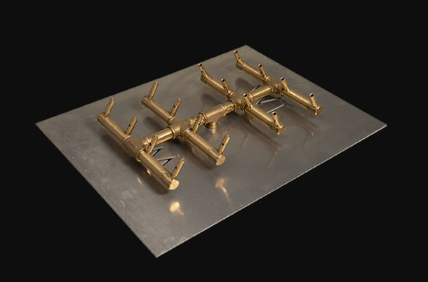 Warming Trends CFBDT160 Double Tree-Style CROSSFIRE™ Brass Burner System Natural Gas or LP CFBDT160NGALPL2217FLKV34FIT180 Fire Pit Gas Burner The Fire Pit Store