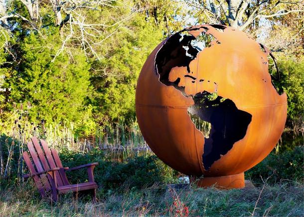 Fire Pit Art - Mother Earth - 6' Foot Globe of The Earth - ME60 Fire Pits The Fire Pit Store Fire Pit Art - Mother Earth - 6' Foot Globe of The Earth - ME60 Fire Pits The Fire Pit Store