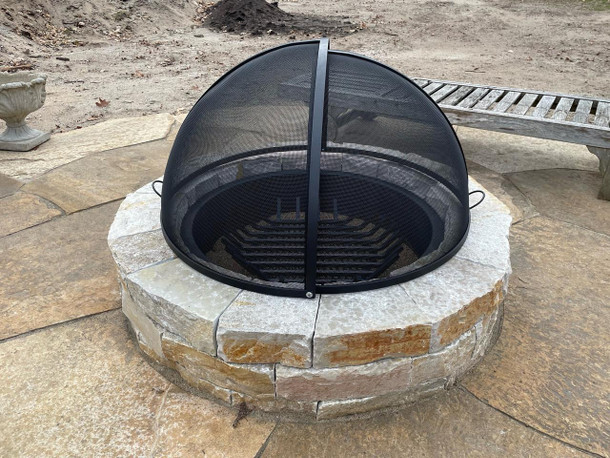 30" Pivot Spark Guard 1932 Fire Pit Accessories The Fire Pit Store