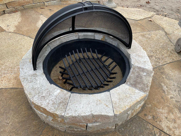 30" Pivot Spark Guard 1932 Fire Pit Accessories The Fire Pit Store