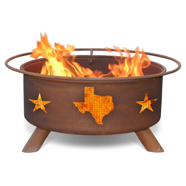 Patina Products - Texas State and Stars Fire Pit - F102 Patina Products - Texas State and Stars Fire Pit - F102