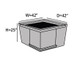 Square Fire Pit Cover Durable Khaki - Charcoal - 42W x 42D x 25H - F38 Fire Pit Covers The Fire Pit Store