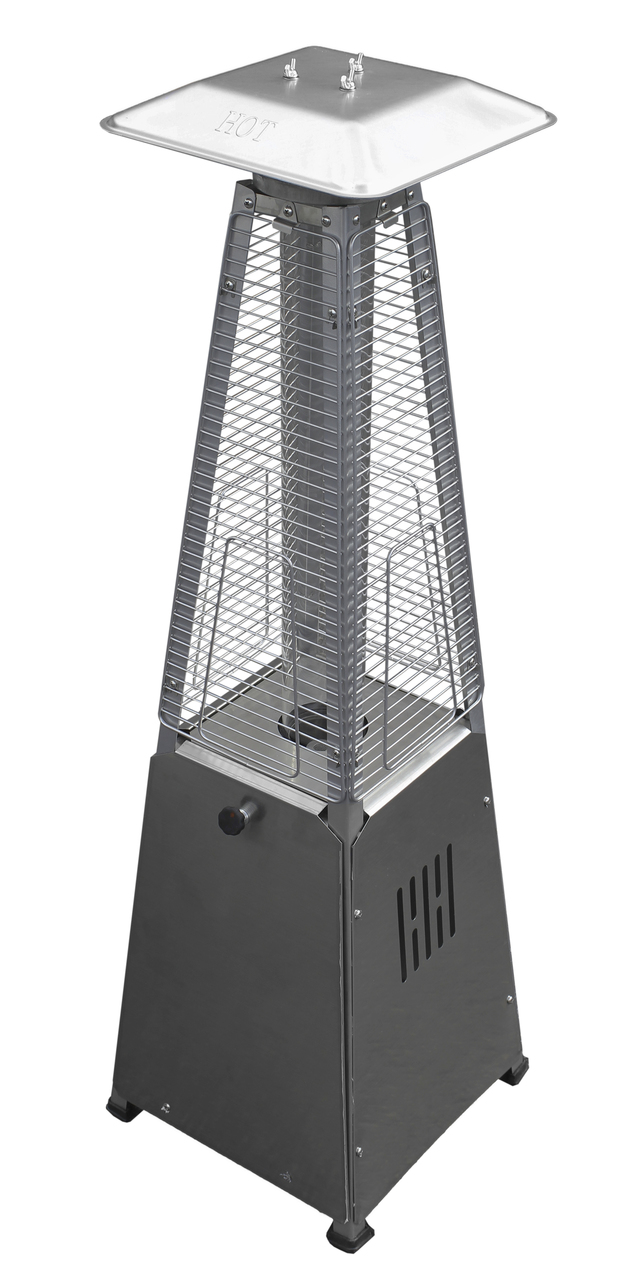 Fire Sense Fiammetta Matt Black Outdoor Gas Pyramid Heater Gas
