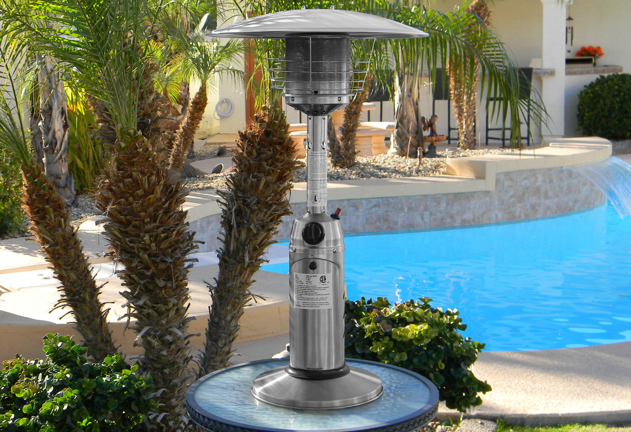 Stainless Steel Gas Patio Heater In Stock Stainless Steel Propane - Main Image