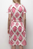 mod 60s Twiggy pink tulip dress short sleeves SMALL MEDIUM M L
