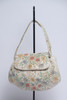 small embroidered bag cute vintage 70s Marheta floral embroidery vinyl handbag
